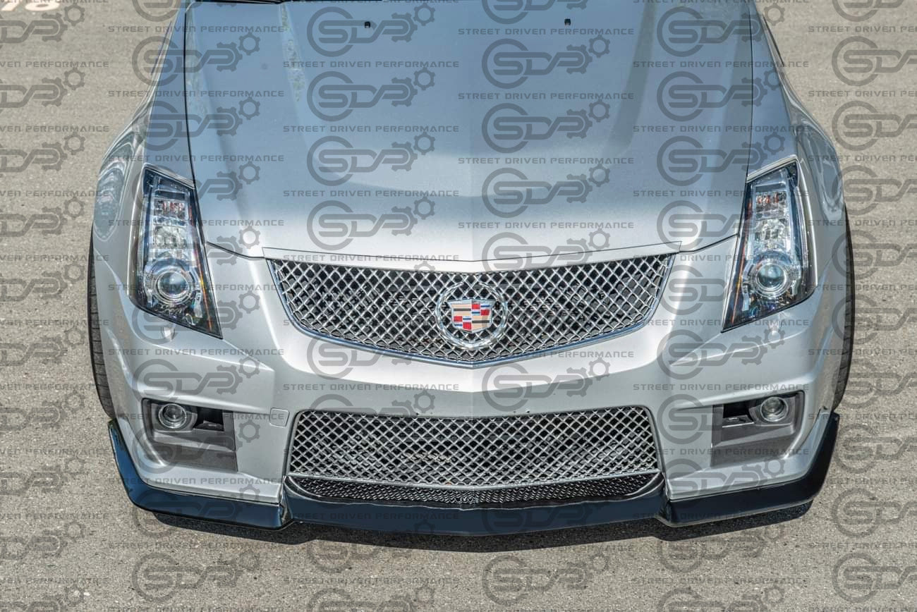 2009-2015 CTS-V V2 - Gloss Black "V3 style" front lip splitter ground effects